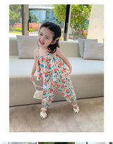 Girls' Floral Vest & Anti-Mosquito Suit