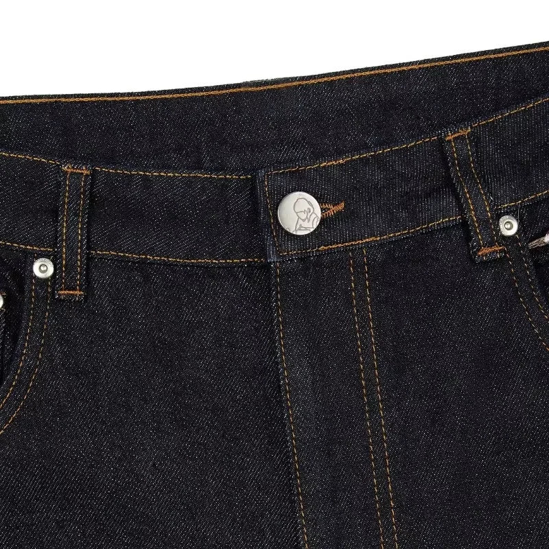 Y2K Harajuku Wide-Leg Jeans | Vintage Plum Blossom Embroidery