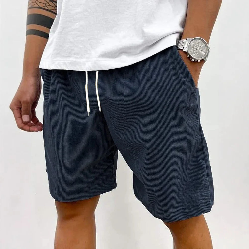 Men’s Retro Summer Shorts with Drawstring Waist