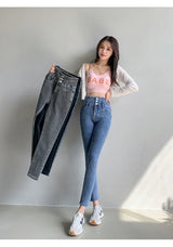 Women's High Waist Stretch Jeans – Slim Denim Pants