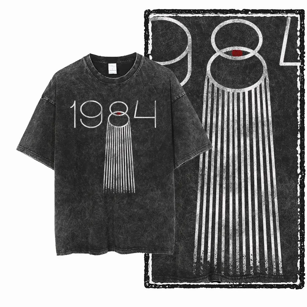 1984 Graphic Cotton Tee | Vintage Streetwear Men's T-Shirt