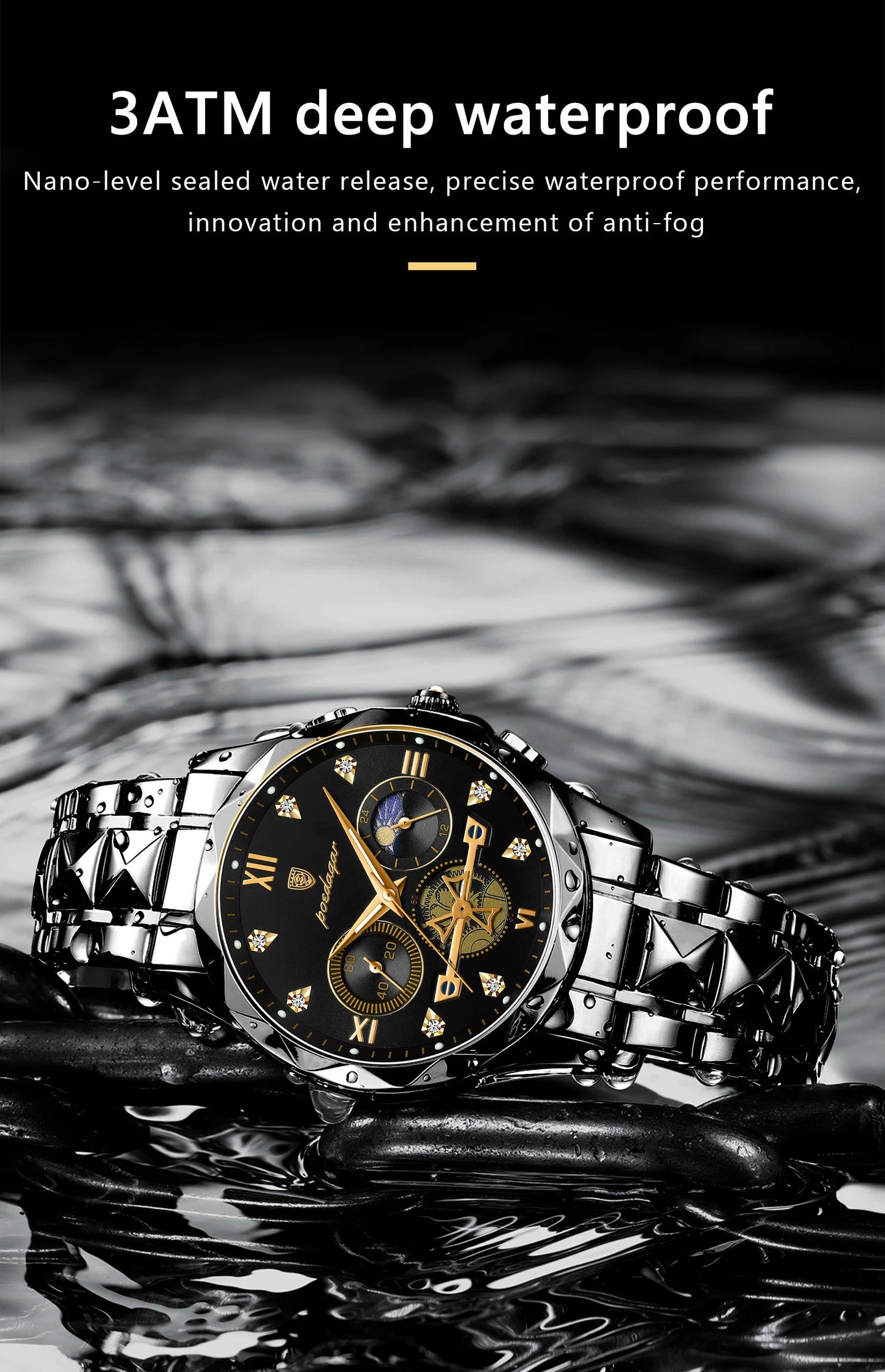 POEDAGAR 996 Men's Luxury Chronograph Watch