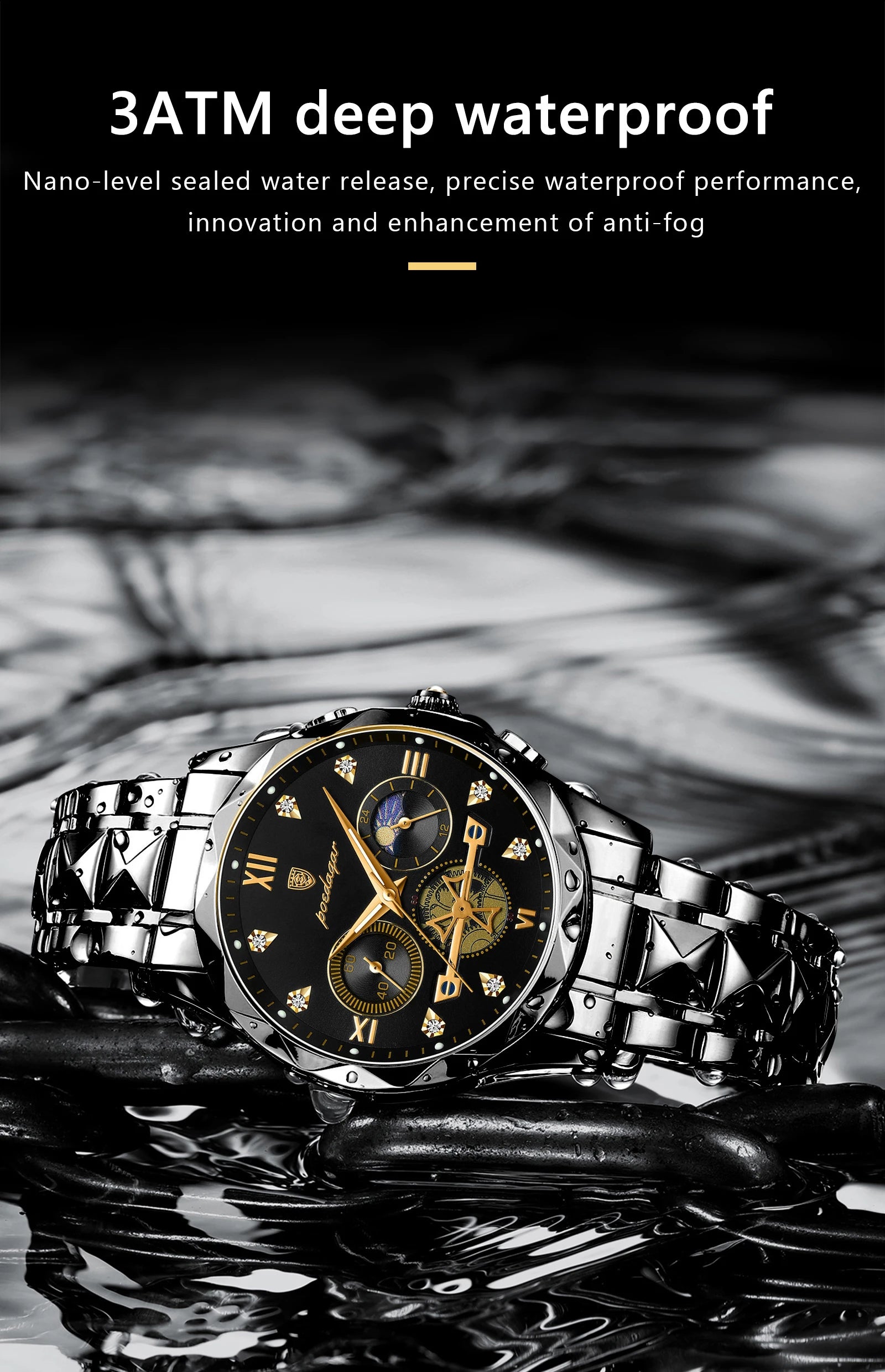 POEDAGAR 996 Men's Luxury Chronograph Watch