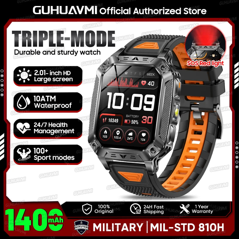 2026 Military-Grade Outdoor Sports Smartwatch 1400mAh