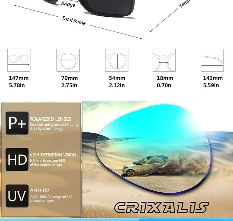 Polarized Square Sunglasses – Men & Women UV400