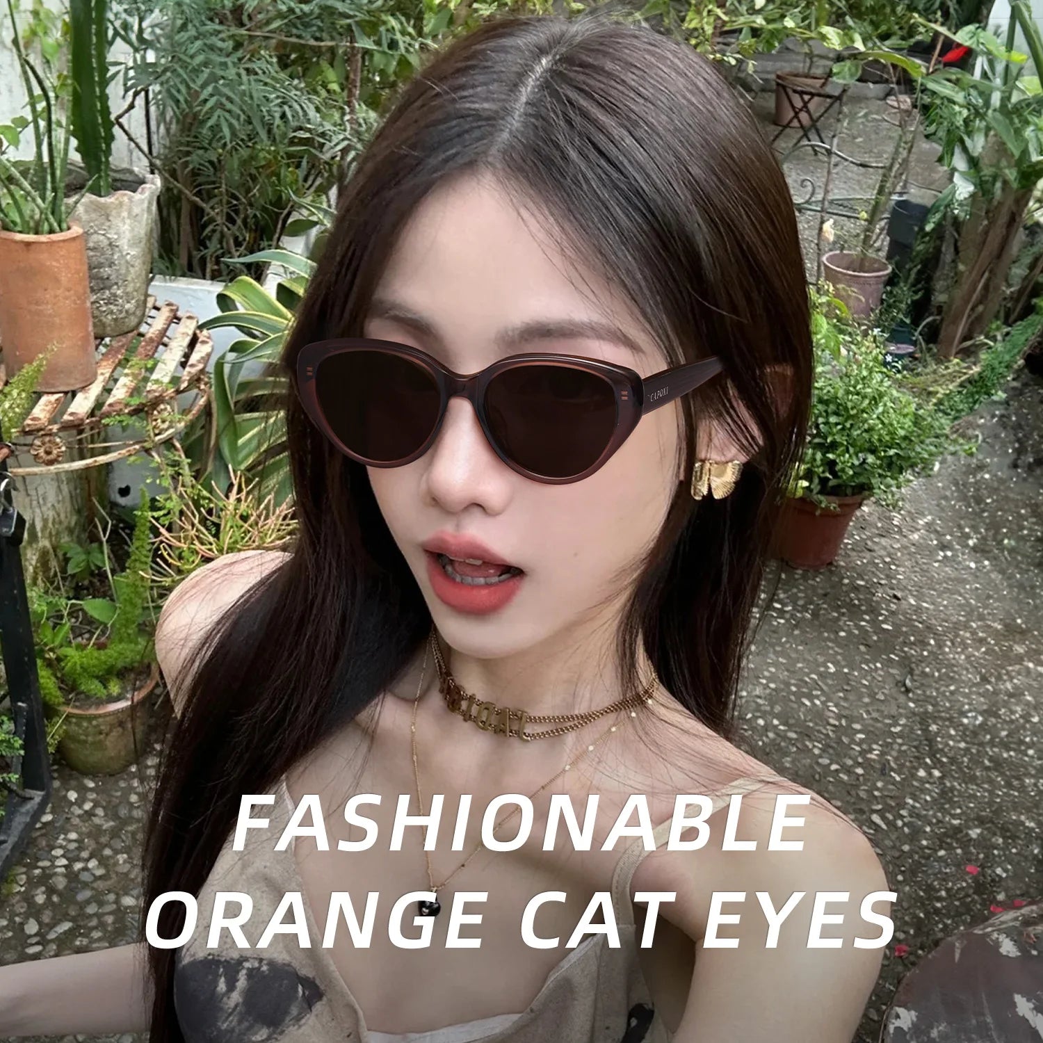 CAPONI Cat Eye Polarized Sunglasses for Women
