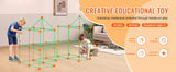 SucceBuy Fort Building Kit Children's DIY Indoor Castle Beading Stem with 96 Rods and 44 Balls Play Tent Toy for 4+ Kids Gifts