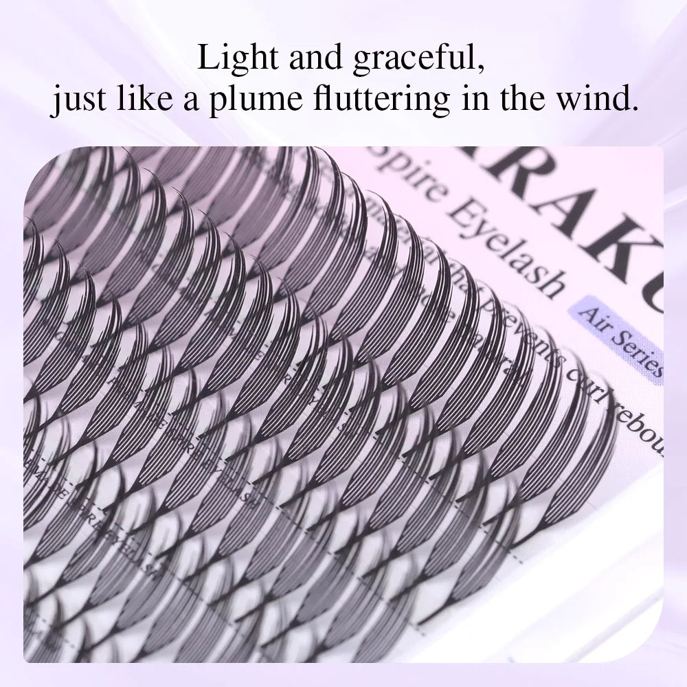 NAGARAKU Ship from America 10 cases Premade Spire Eyelash Plume Fluttering Eyelash Extensions Anime Effect Soft Comic