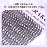 NAGARAKU Ship from America 10 cases Premade Spire Eyelash Plume Fluttering Eyelash Extensions Anime Effect Soft Comic