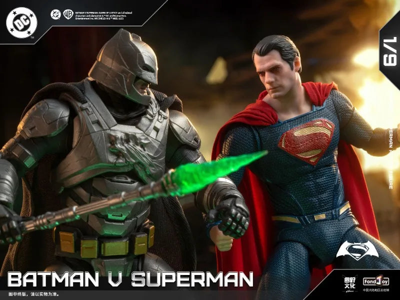 In Stock Fondjoy Batman VS Superman 1:9 Scale Action Figure Set DC Comics Movie Authentic Interchangeable Heads Boys Gifts Model