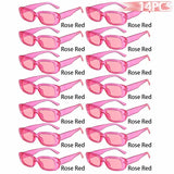 14-Piece Rectangle Sunglasses Set | Women's Vintage Eyewear