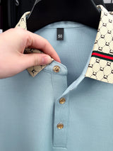 Men's Embroidered Jacquard Polo Shirt – Summer Style