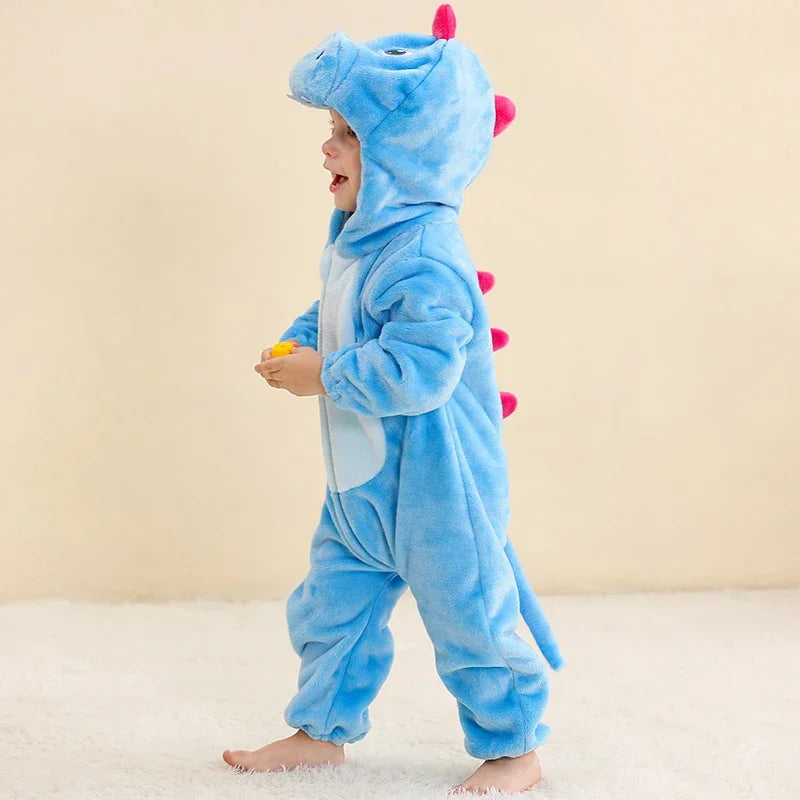 Plush Hooded Baby Winter Romper
