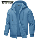 TACVASEN Men's Fleece-Lined Zip-Up Hoodie