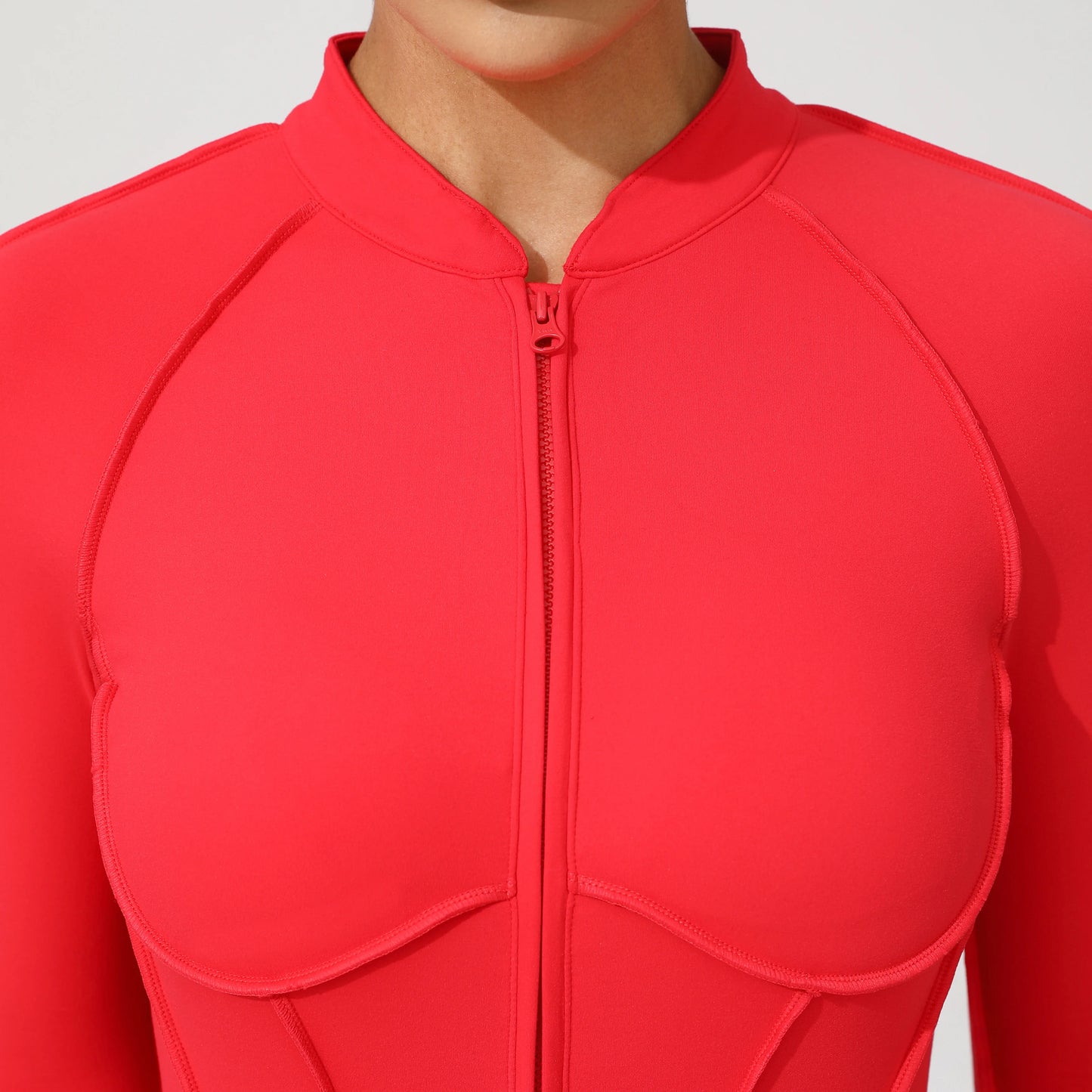 Long Sleeve Zip-Front Yoga Jumpsuit