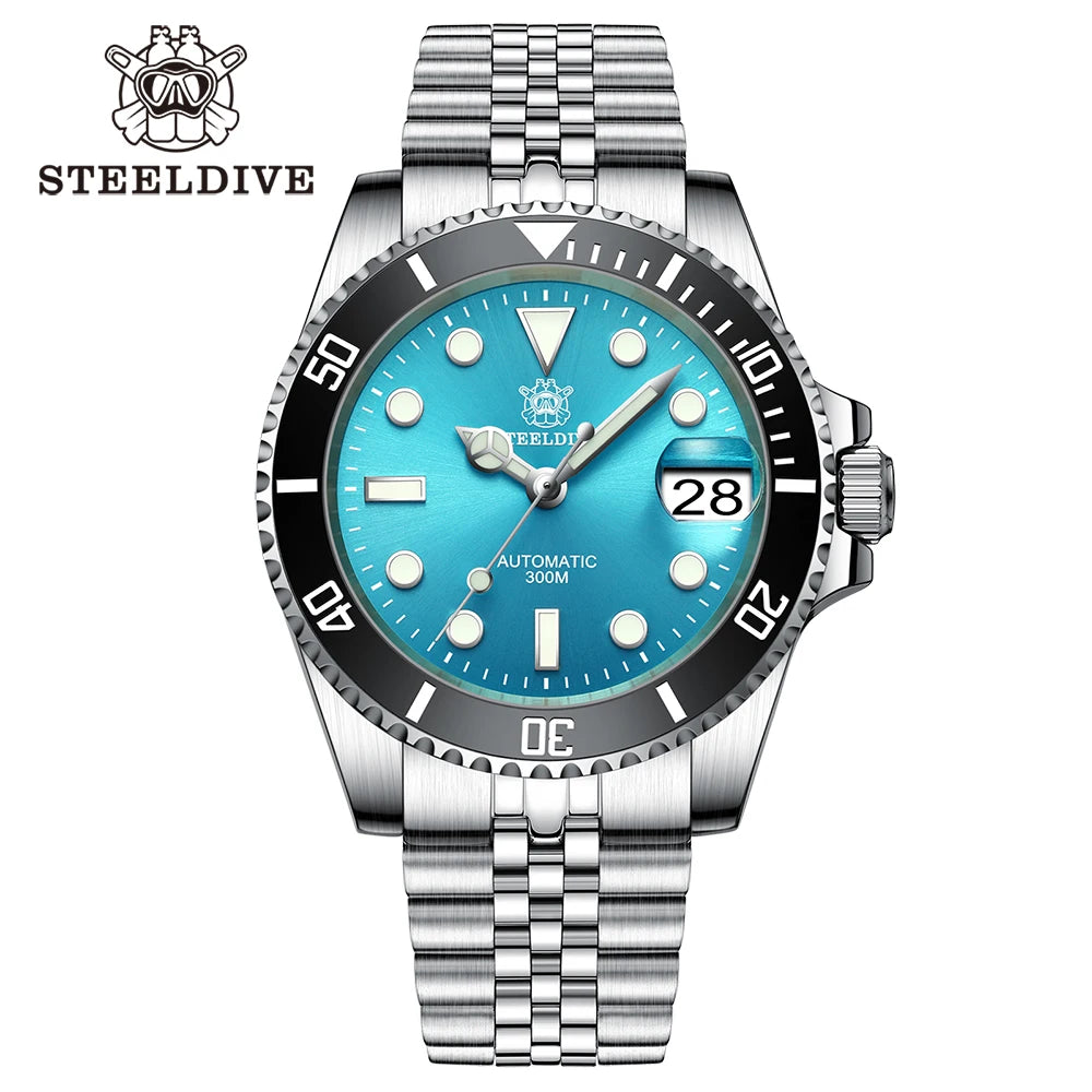SD1953 Hot Selling Ceramic Bezel 41mm Steeldive 30ATM Water Resistant NH35 Automatic Mens Dive Watch