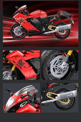 1043PCS CaDA 1:6 Scale Replica "Suzuki Hayabusa" 25th Anniversary Commemorative Edition Building Block Set