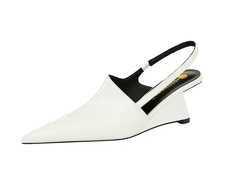 Designer Wedge Heel Sandals – Pointed Toe Women's Pumps