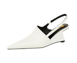 Designer Wedge Heel Sandals – Pointed Toe Women's Pumps