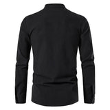 King Billion Men's Shirts Casual Men Cotton Linen Long Sleeve T-shirt Spring Autumn Vintage Shirt US Size Drawstring Neck