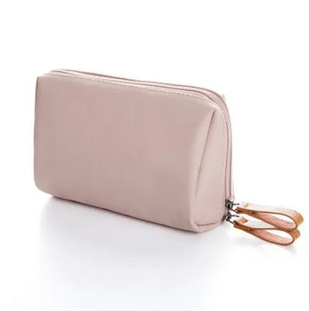 Solid Color Cosmetic Bag Women Makeup Pouch Toiletry Bag Fashion Necessaries Make Up Organizer Case Waterproof Wash Kit