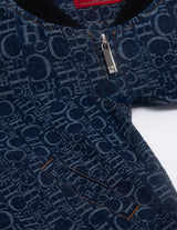 Spring Denim Casual Zipper Jacket – Simple Letter Print Coat