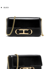 CHCH Women's Chain Bag Summer New Black Shoulder Bag Women's Flip Phone Bag