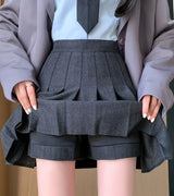High-Waist Pleated Mini Skirt