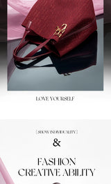 Trendy Solid-Color Women's Bucket Bag - Large Capacity Letter Print Design with Detachable Strap  Inner Card Pockets