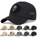 Unisex Skull Embroidery Breathable Baseball Cap