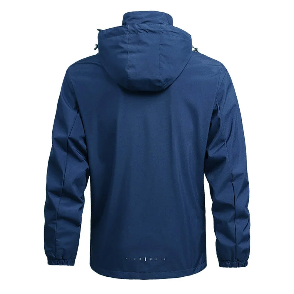 Men’s Hooded Rain Jacket with Detachable Hood