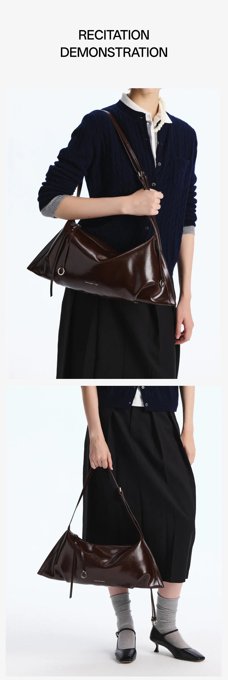 Amazing Song Donut Dumpling Bag Retro Suede Large Capacity Fashionable Bag