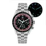 Watchdives WD1863 Chronograph Watch VK63 Sweep Second Mechanical Quartz Movement Bubble Sapphire 100M Waterproof Vintage Watches