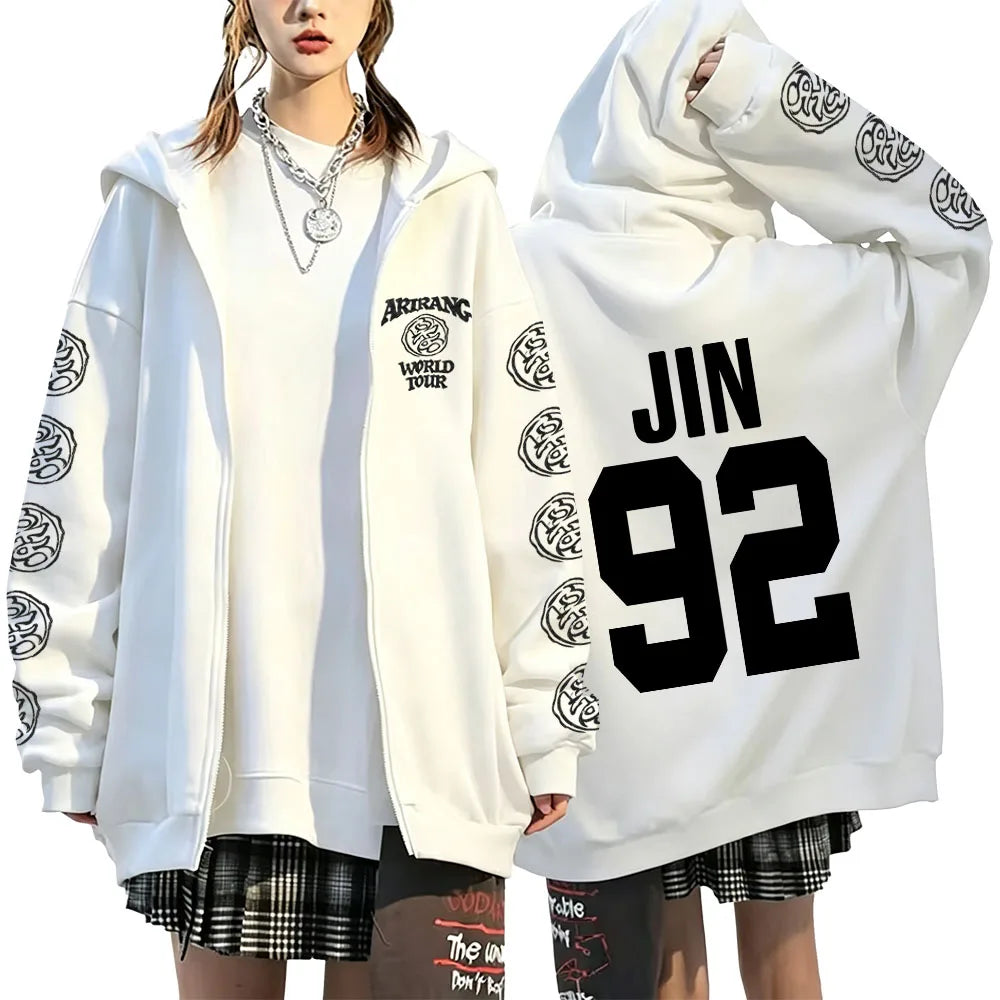 Y2K Graphic Zip-Up Hoodie