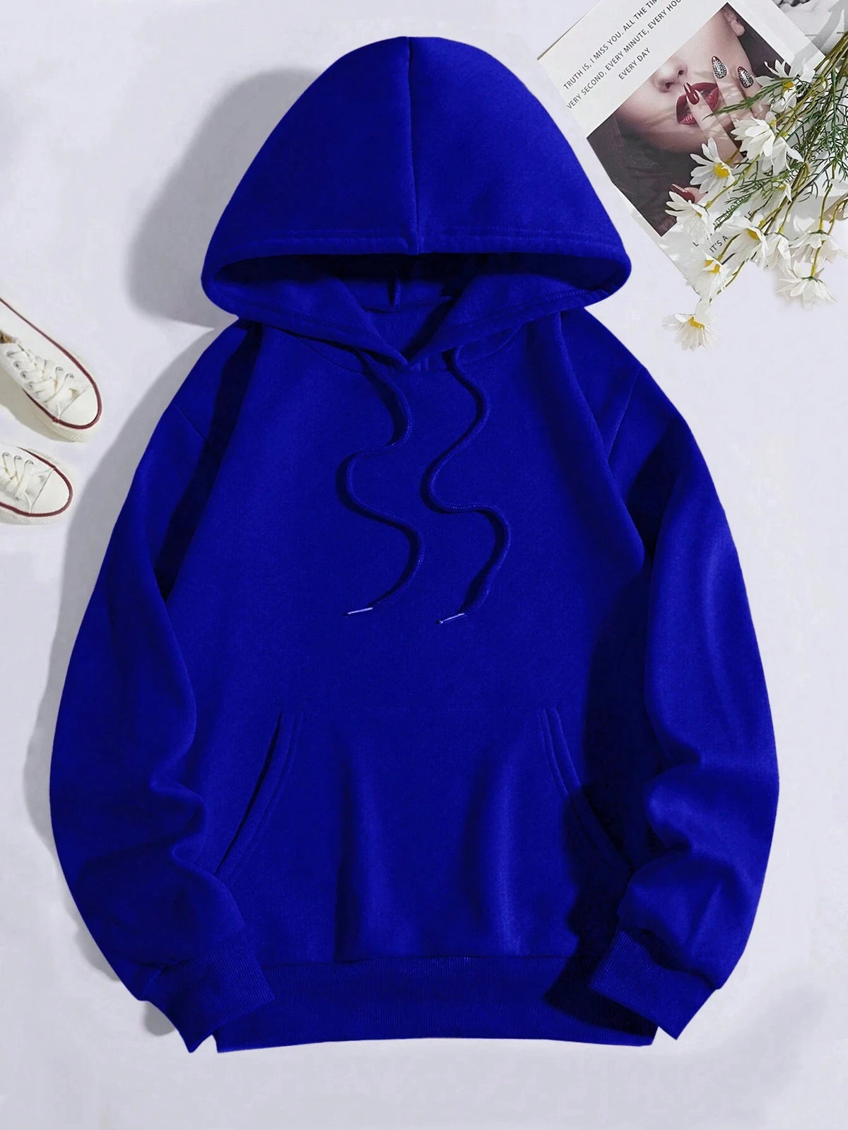 Happy Day Women's Oversized Graffiti Hoodie