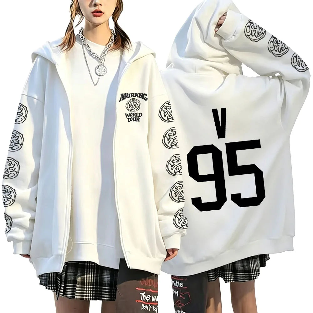 Y2K Graphic Zip-Up Hoodie