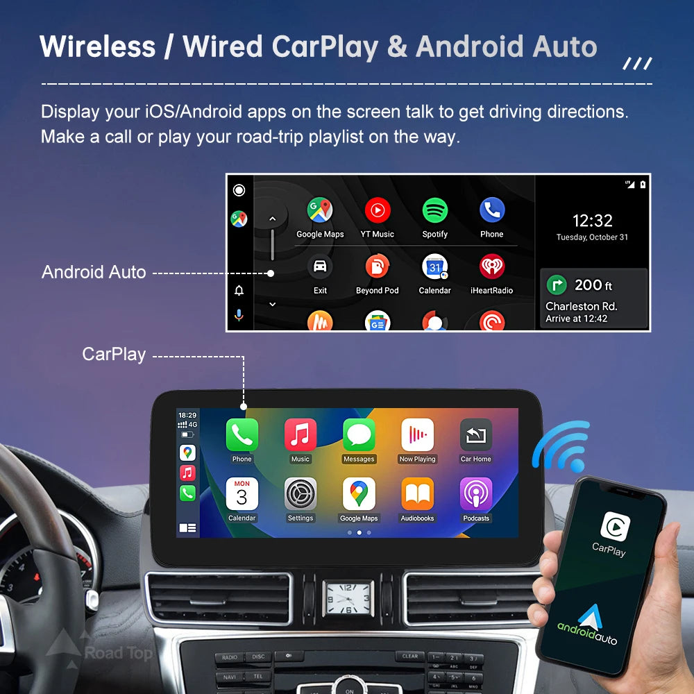 12.3" CarPlay Screen for Mercedes-Benz ML/GL 2012–2015