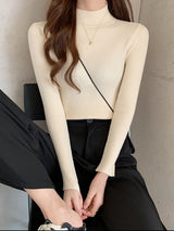 Women's Mock Neck Knit Sweater