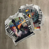 Retro Goddess Print Long Sleeve Tee – Men's Relaxed Fit