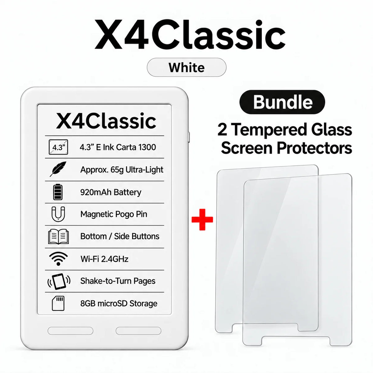 XTEINK Pocket E Ink E-Reader for Travel & Daily Reading