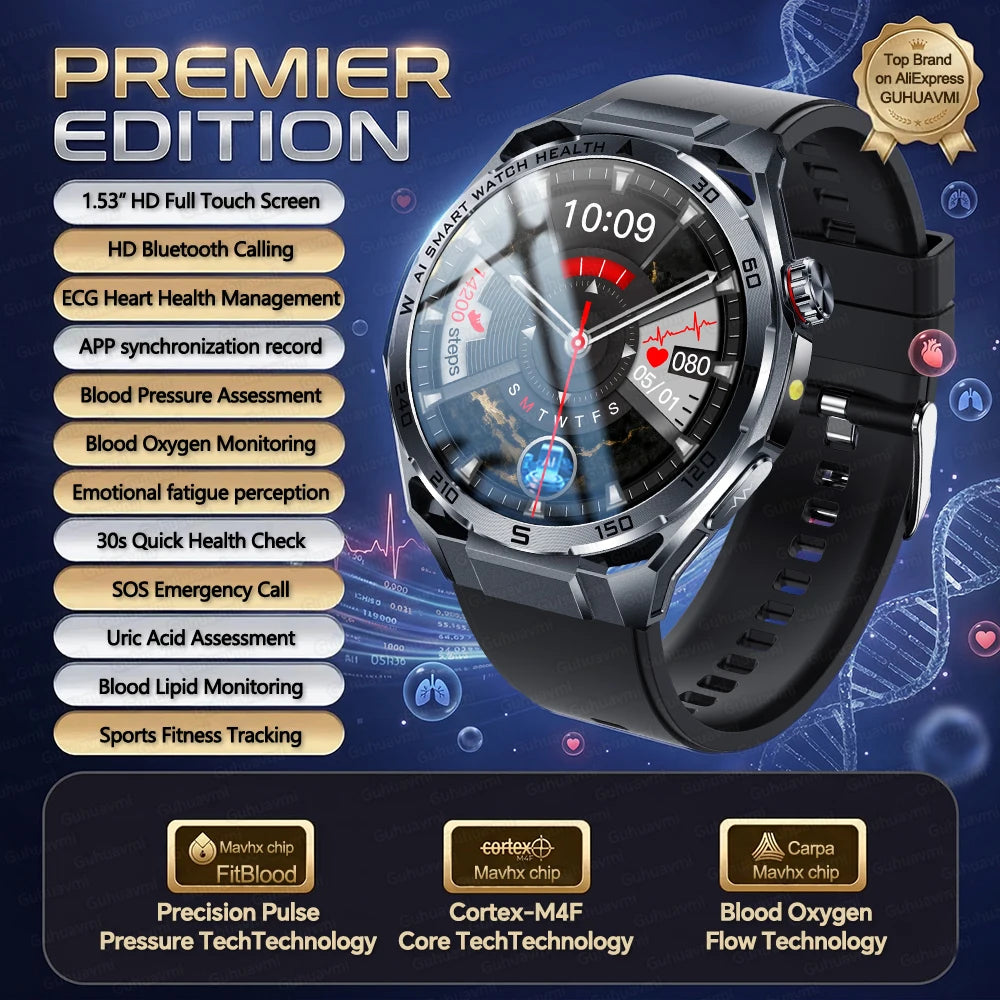 AI ECG Smart Watch | Nursing-Grade Health Monitor 2026