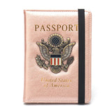 USA Passport Cover PU Leather, Personalized American Passport Holder for Men & Women, US Travel Document Case