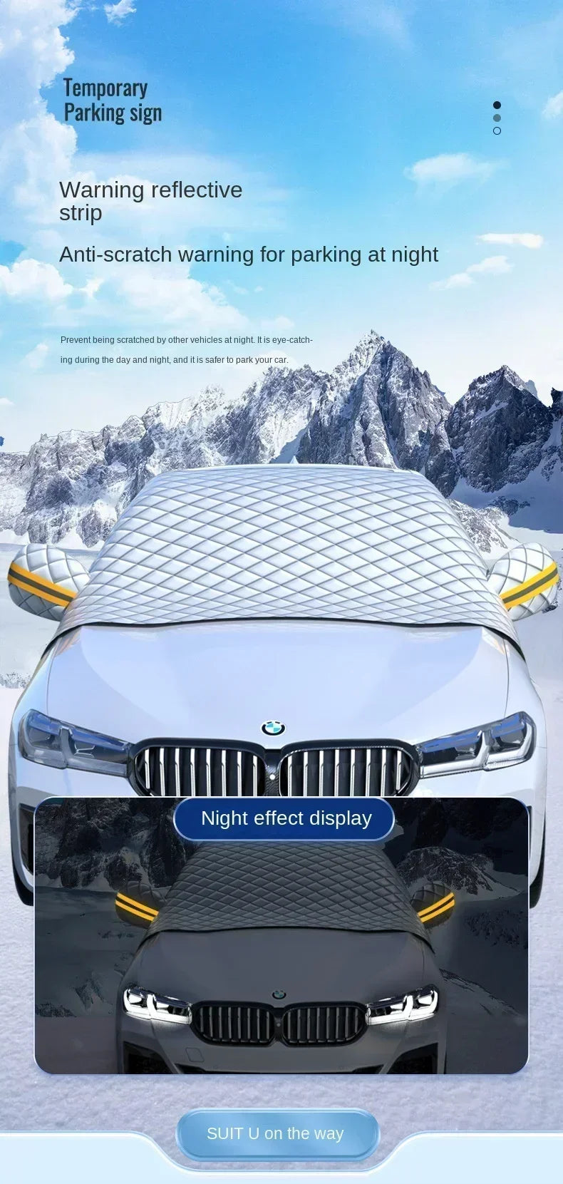 Universal Half Car Cover – Snow, Frost & Sun Shield
