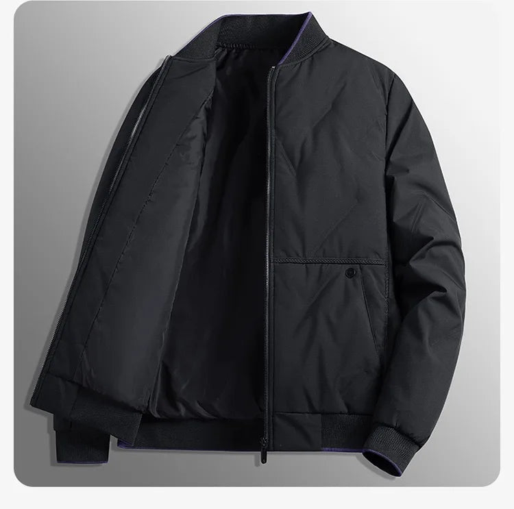 Men's Quilted Stand-Collar Zip Jacket | Warm & Relaxed Fit