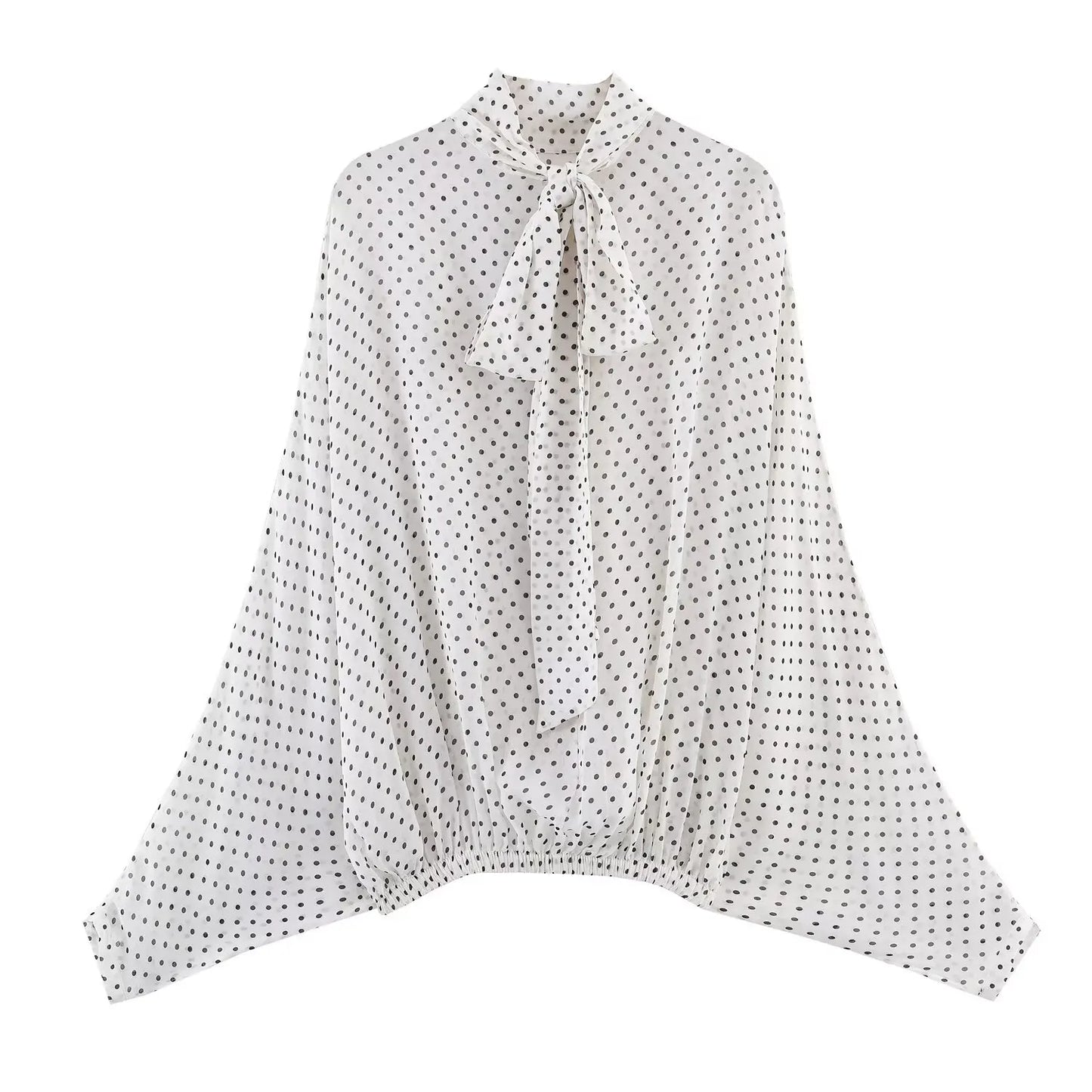 Polka Dot Printed Midi Skirts Two Piece Sets for Women 2025 Summer Chic Bow Tied Blouse Top Suits Woman 2 Piece Outfits