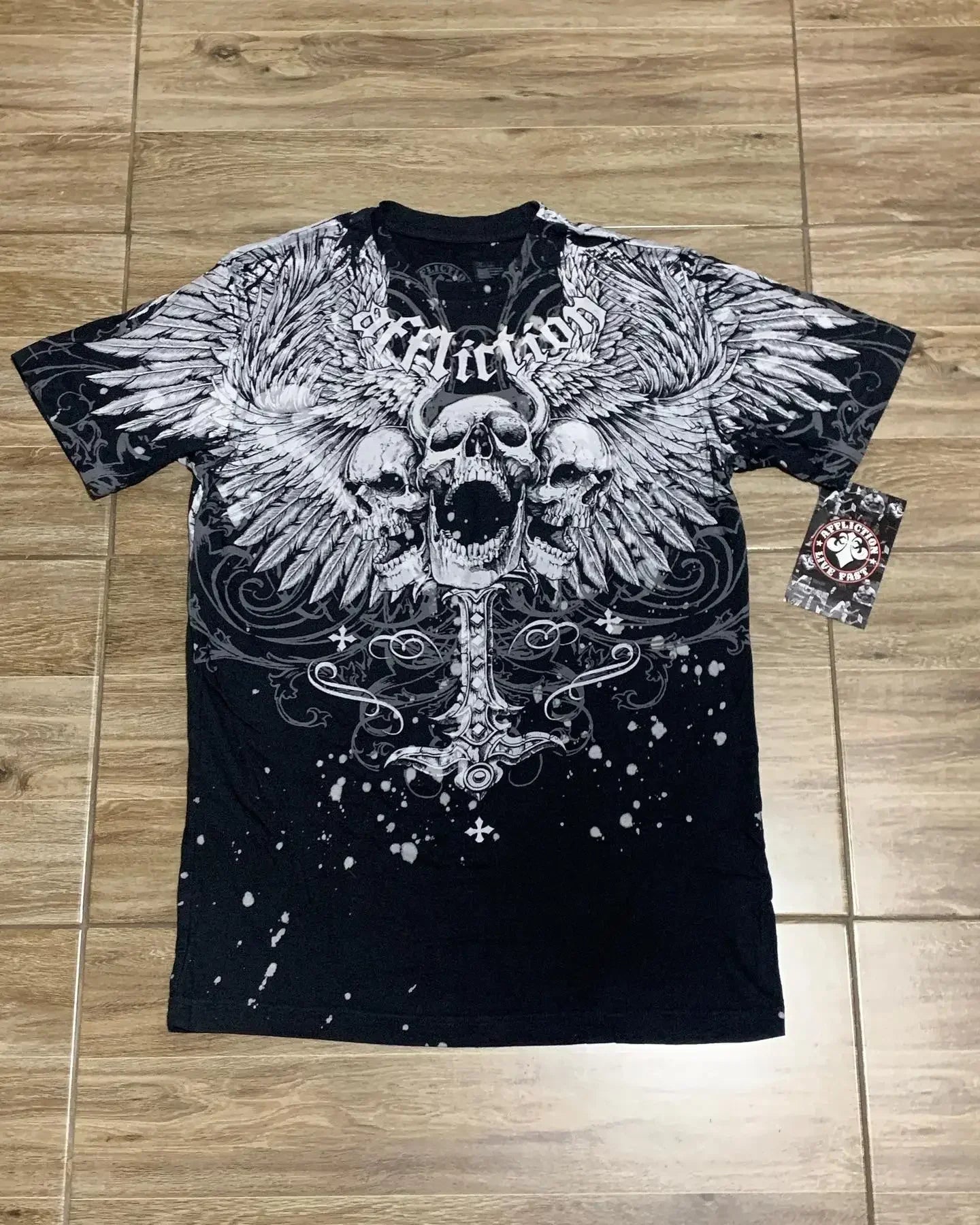 Y2K Gothic Skull Oversized Graphic Tee