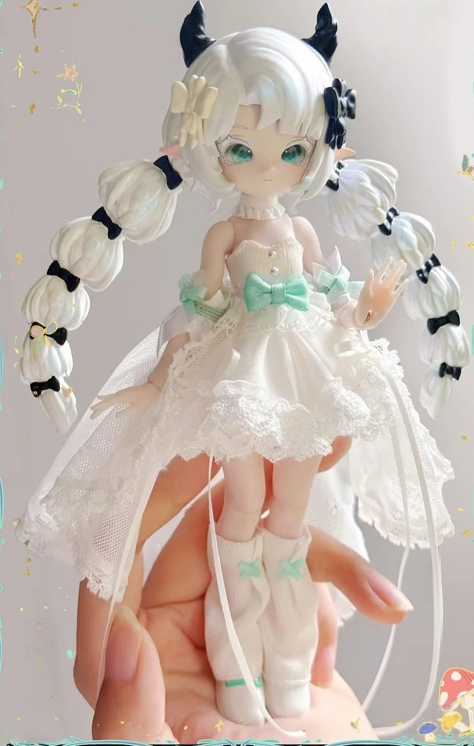 New Mushroom Bjd Blind Box 12-Figure Bjd Collectible Action Figures Trendy Cute Accessories Desktop Decorations Gift For Girl