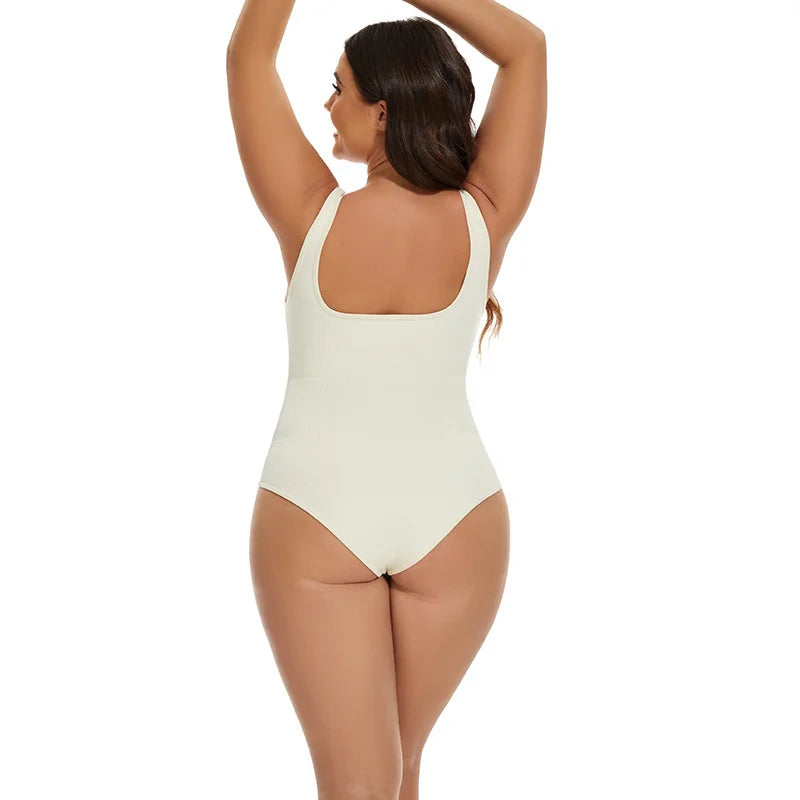 Ribbed Sculpting Seamless Jumpsuit | Firm Compression Shapewear