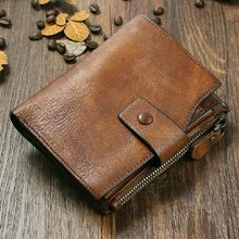 Handmade Vintage Crazy horse Genuine Leather Wallet men Leather long wallet clutch bag male purse money clips money bag