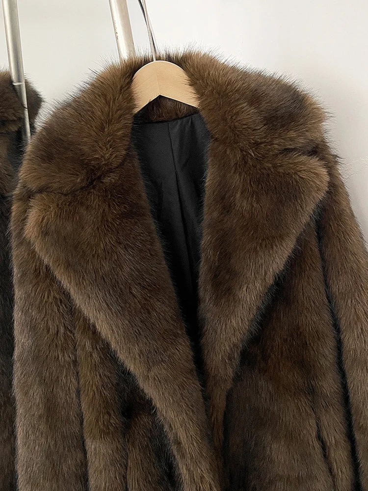 Plush Faux Fur Winter Overcoat